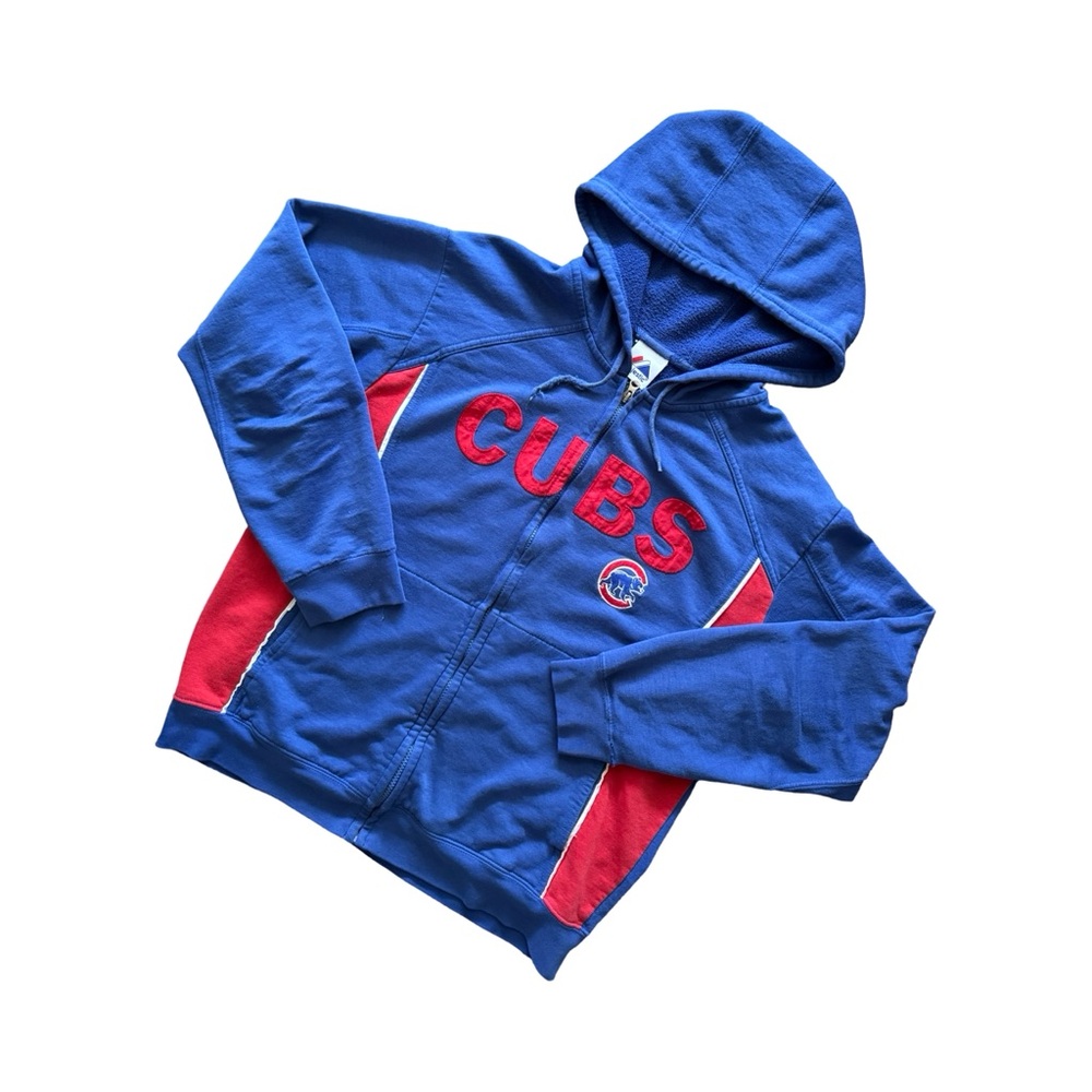 Vintage 90s Majestic Chicago Cubs Zip-Up Hoodie